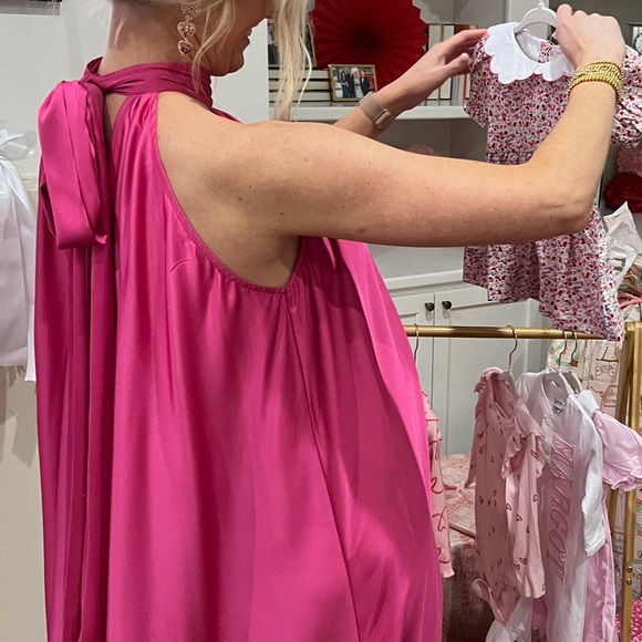 Pink Tiered, Halter Neck Maxi Dress - Picture 6 of 6